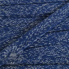 Bomullssnöre platt 15 mm melange navy