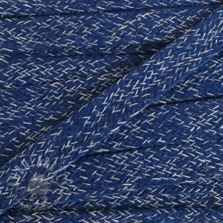 Bomullssnöre platt 15 mm melange navy