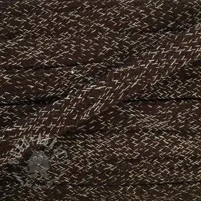 Bomullssnöre platt 15 mm melange choco