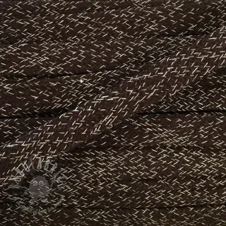 Bomullssnöre platt 15 mm melange choco