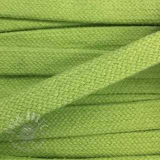 Bomullssnöre platt 15 mm lime