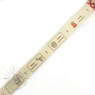 Bomullsband Label sewing love