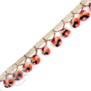 Pompongband AFRICA rose bordeaux
