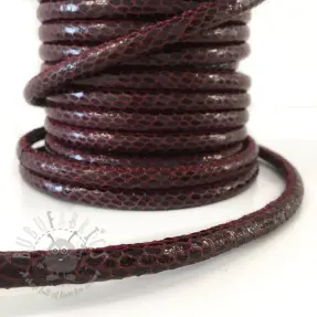 Snöre konstläder Snake bordeaux