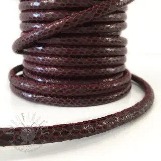 Snöre konstläder Snake bordeaux