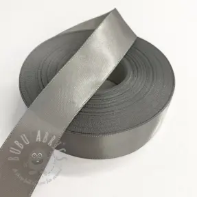 Satinband dubbelsidig 25 mm middle grey