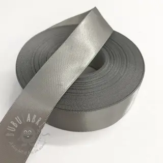 Satinband dubbelsidig 25 mm middle grey
