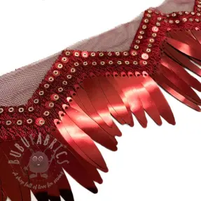 Snoddband till tyll Burlesque zigzag bordeaux