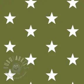 Bomullstyg Stars green