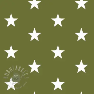 Bomullstyg Stars green