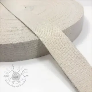 Gjordband bomull 4 cm off white