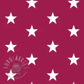 Bomullstyg Stars cerise