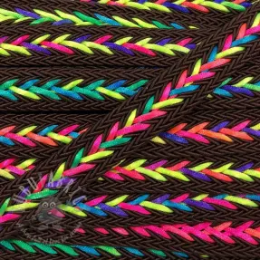 Polyestersnöre flätad NEON choco