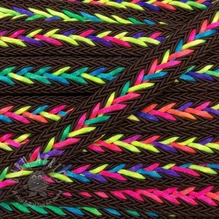 Polyestersnöre flätad NEON choco