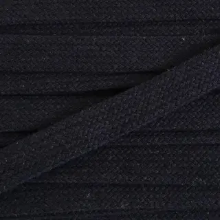 Bavlnená šnúra plochá 15 mm black