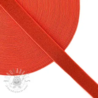 Slätt resårband 2,5 cm glitter neon orange