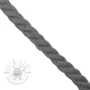 Bomullssnöre tvinnad 2,5 cm light grey