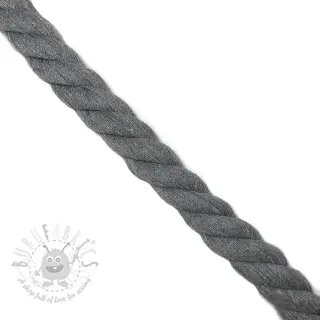 Bomullssnöre tvinnad 2,5 cm light grey