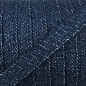 Bavlnená šnúra plochá 15 mm Denim petrol