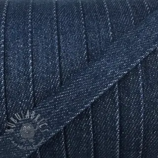 Bomullssnöre platt 15 mm Denim petrol