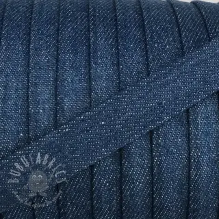 Bomullssnöre platt 15 mm Denim blue