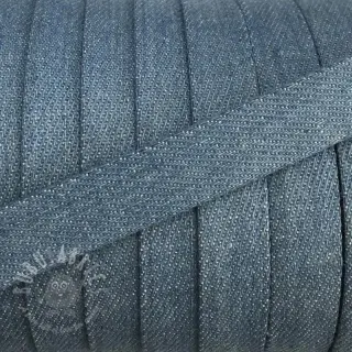 Bomullssnöre platt 15 mm Denim baby blue