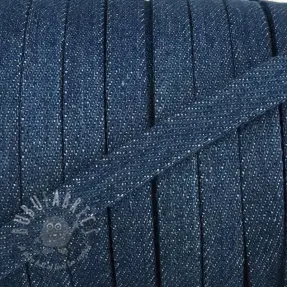 Bomullssnöre platt 10 mm Denim blue