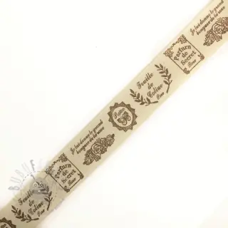 Bomullsband Stamps brown
