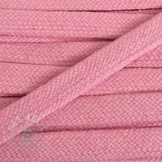 Bomullssnöre platt 15 mm pink