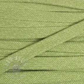 Bomullssnöre platt 15 mm melange lime
