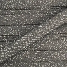 Bavlnená šnúra plochá 15 mm melange grey