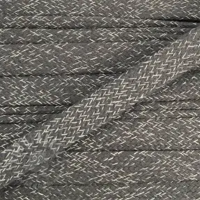 Bomullssnöre platt 15 mm melange grey