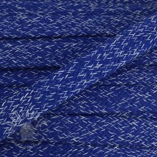 Bomullssnöre platt 15 mm melange cobalt