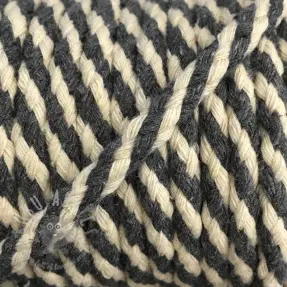 Bomullssnöre 5 mm grey ecru
