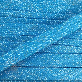 Bomullssnöre platt 15 mm melange aqua