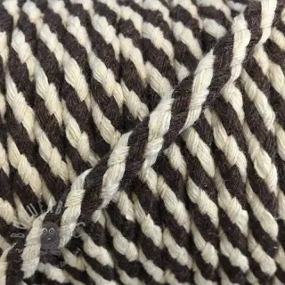 Bomullssnöre 5 mm brown ecru