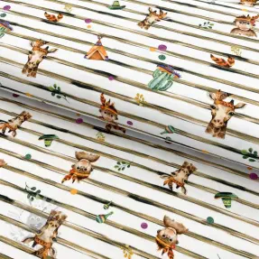 Jersey Snoozy fabrics Indian zoo digital print 2:a sortering