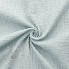 Dubbelgasväv/muslin baby blue ORGANIC