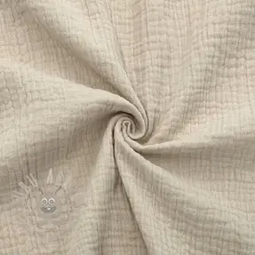 Dubbelgasväv/muslin light sand