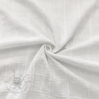 Bomullstyg EMBROIDERY DOBBY Square white