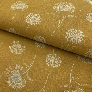 Dekorationstyg Linenlook Elegant dandelion golden yellow