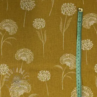 Dekorationstyg Linenlook Elegant dandelion golden yellow