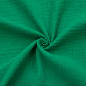 Dvojitá gázovina/mušelín hunter green