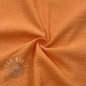 Dubbelgasväv/muslin orange ORGANIC