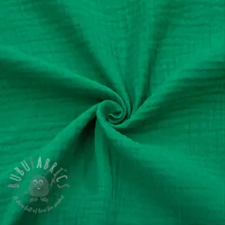 Dubbelgasväv/muslin hunter green ORGANIC