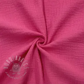 Dubbelgasväv/muslin fuchsia