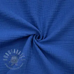 Dubbelgasväv/muslin cobalt ORGANIC