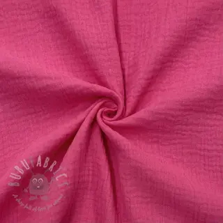 Dubbelgasväv/muslin fuchsia ORGANIC