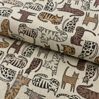 Dekorationstyg Linenlook Cat wildlife art