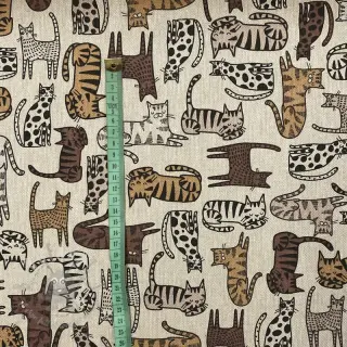 Dekorationstyg Linenlook Cat wildlife art